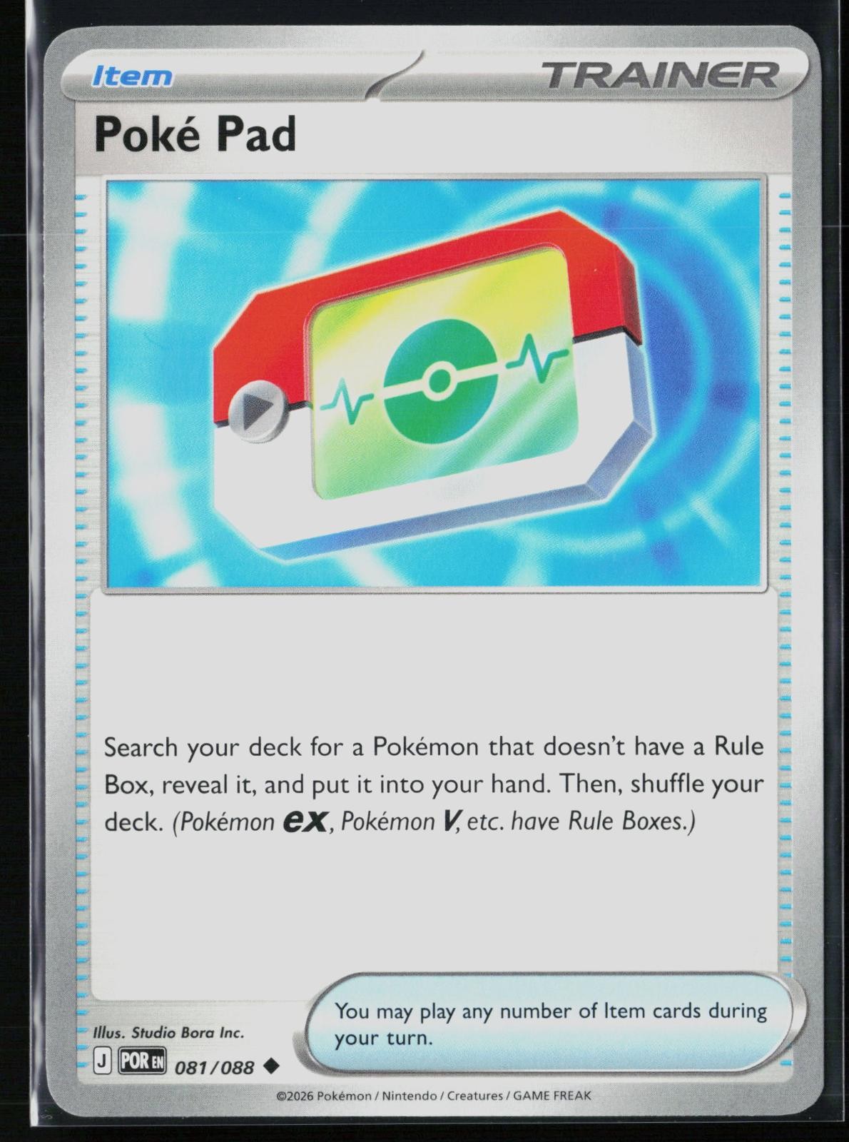 Poke Pad 081/088 Uncommon Perfect Order Pokemon NM Studio Bora Inc.