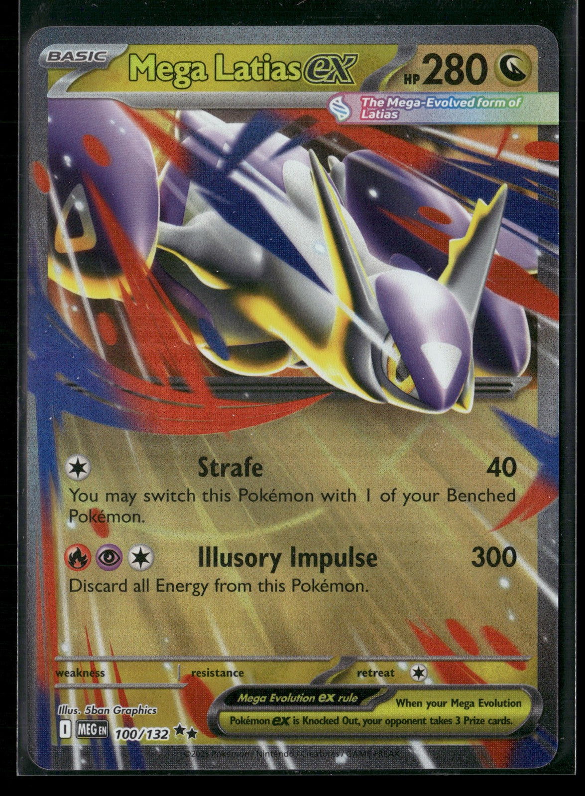 Mega Latias ex 100/132 Double Rare Mega Evolution Pokemon NM 5ban Graphics