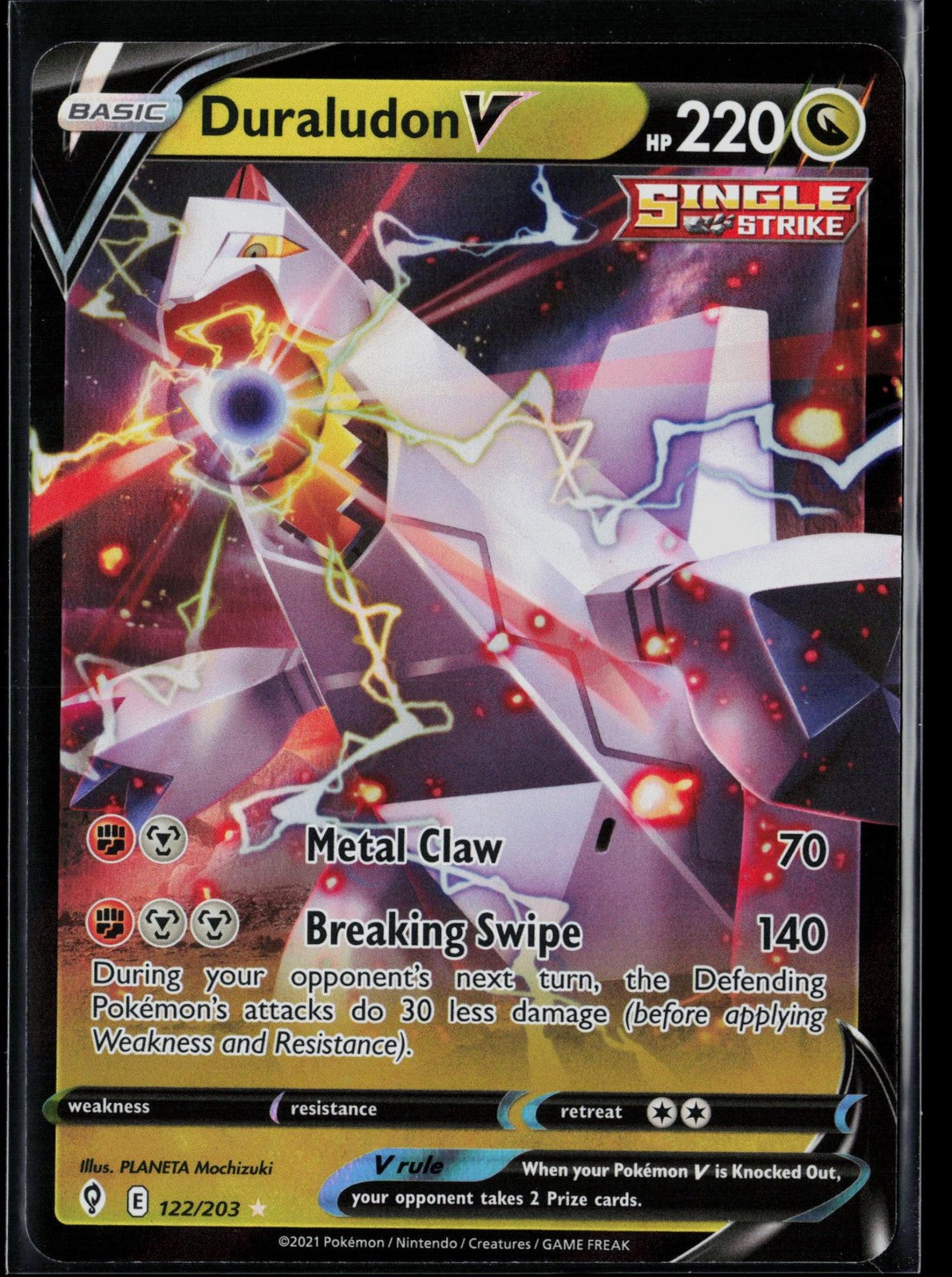Duraludon V 122/203 V Rare Evolving Skies Holo Pokemon NM PLANETA Mochizuki
