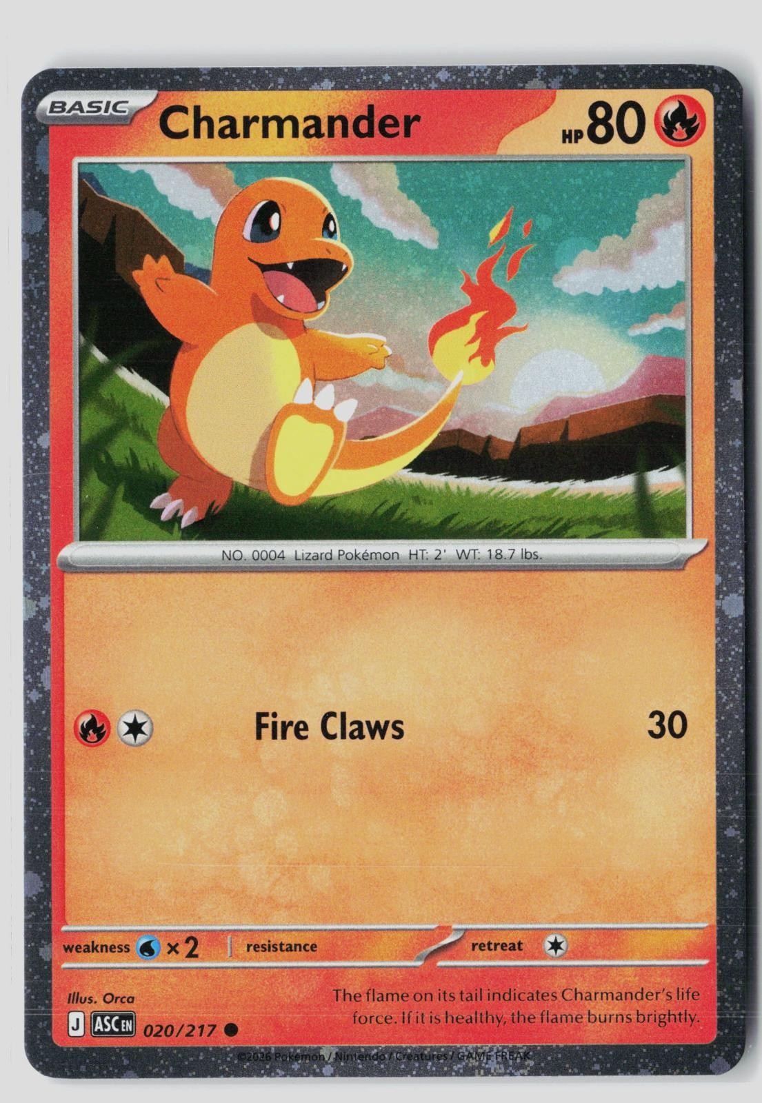 Charmander (Cosmos Holo) 020/217 Common Pokemon NM Orca