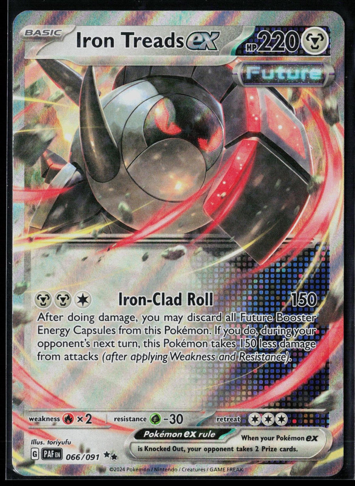Iron Treads ex 066/091 Double Rare Paldean Fates Pokemon NM toriyufu