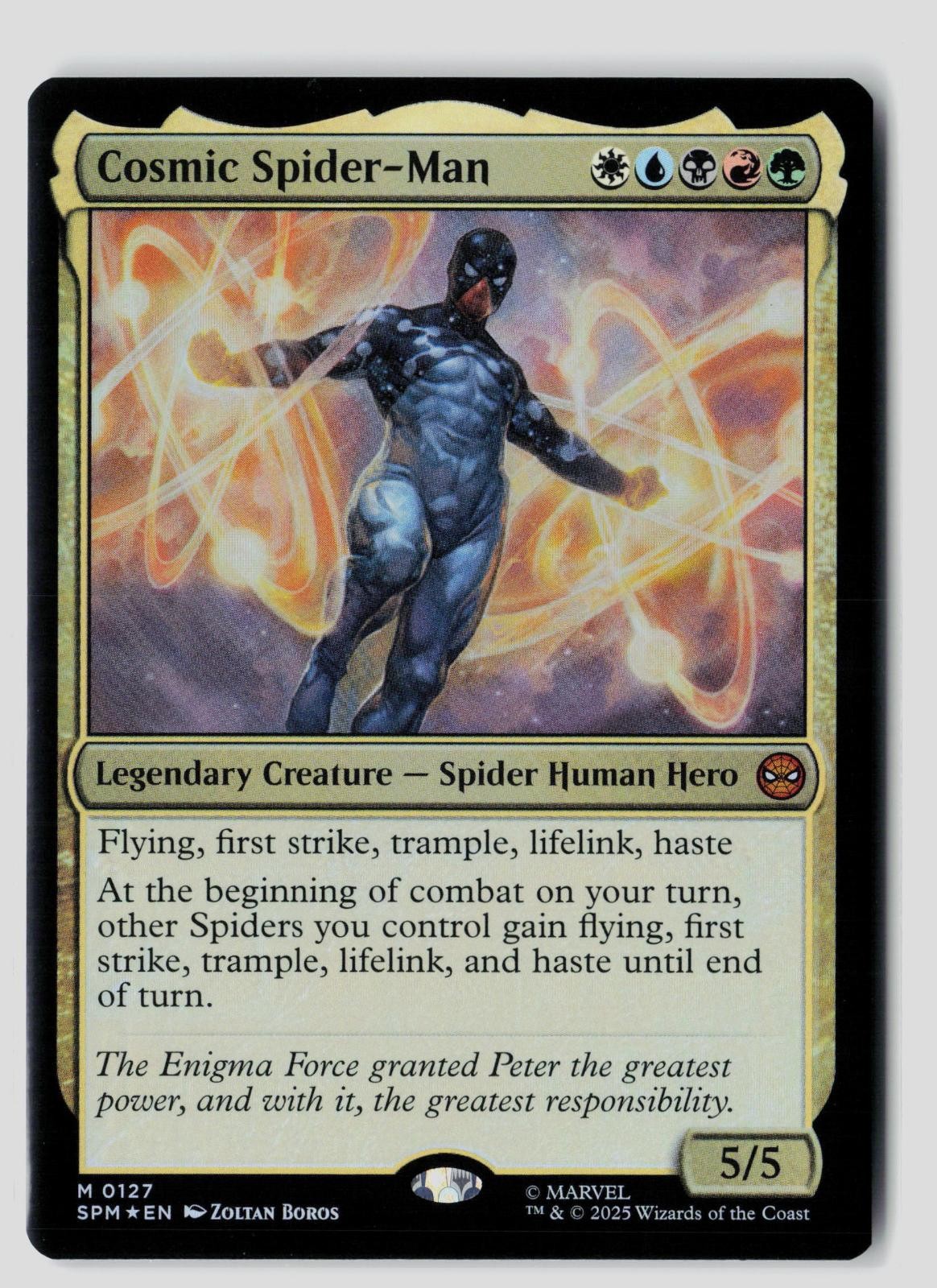 Cosmic Spider-Man 127 Mythic Prerelease Cards Foil MTG NM Zoltan Boros