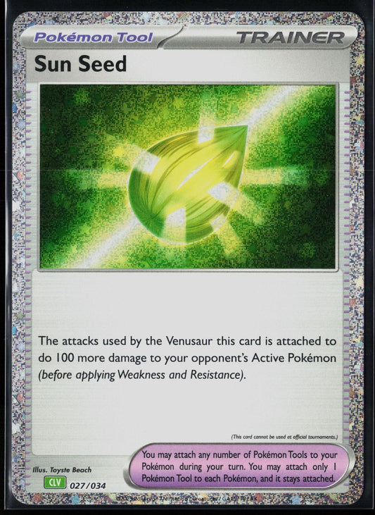 Sun Seed 027/034 Classic Collection Trading Card Game Classic Holo Pokemon NM