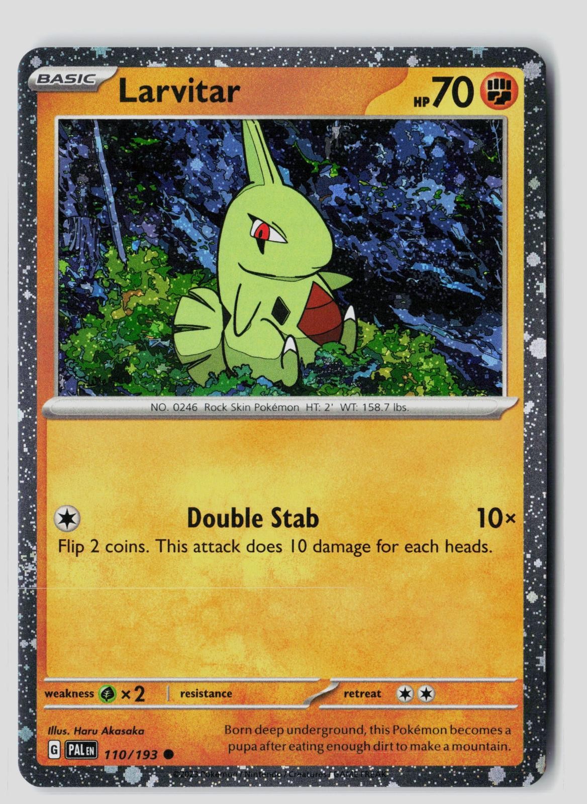 Larvitar (Cosmo Foil) 110/193 Promo Holo Pokemon NM Haru Akasaka