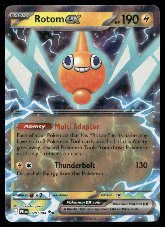Rotom ex 029/094 Double Rare Phantasmal Flames Pokemon NM 5ban Graphics