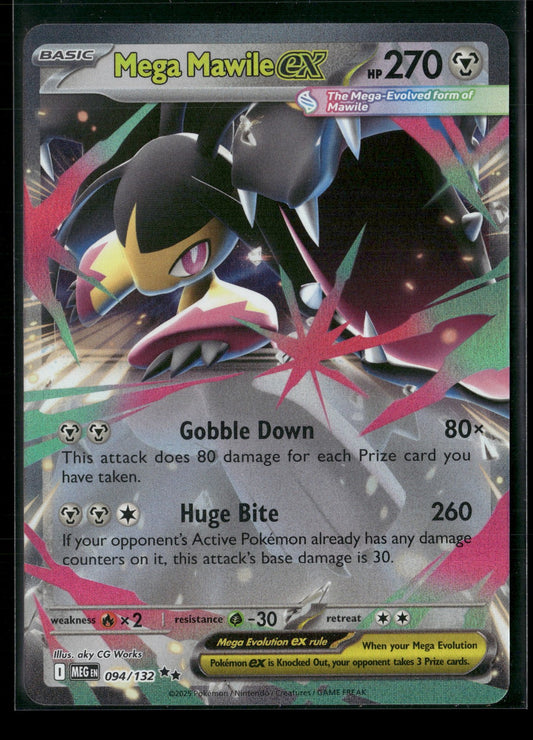 Mega Mawile ex 094/132 Double Rare Mega Evolution Pokemon NM aky CG Works