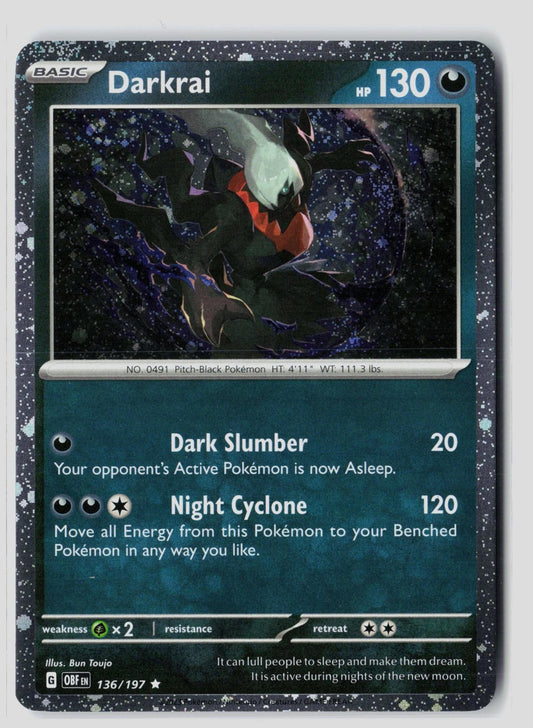 Darkrai (Cosmos Holo) 136/197 Rare Pokemon NM Bun Toujo