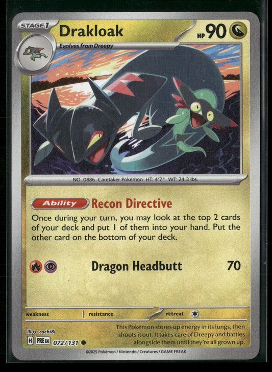 Drakloak (Poke Ball Pattern) 072/131 Common Prismatic Evolutions Pokemon NM