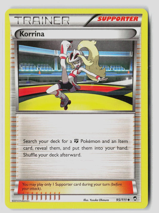 Korrina 95/111 Uncommon Furious Fists Pokemon LP Yusuke Ohmura