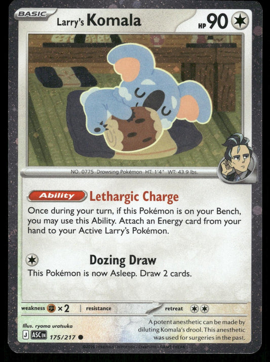 Larry's Komala 175/217 Common Ascended Heroes Cosmos Holo Pokemon NM