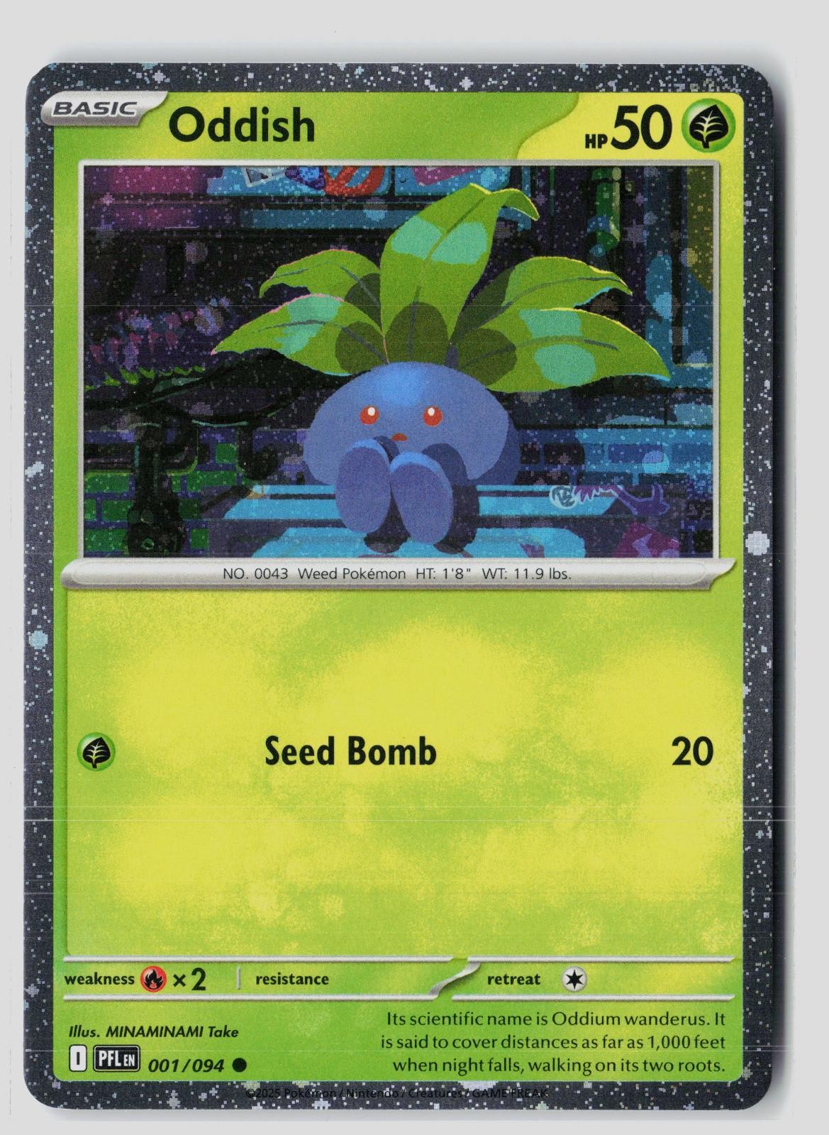 Oddish (Cosmos Holo) 001/094 Common Pokemon NM MINAMINAMI Take