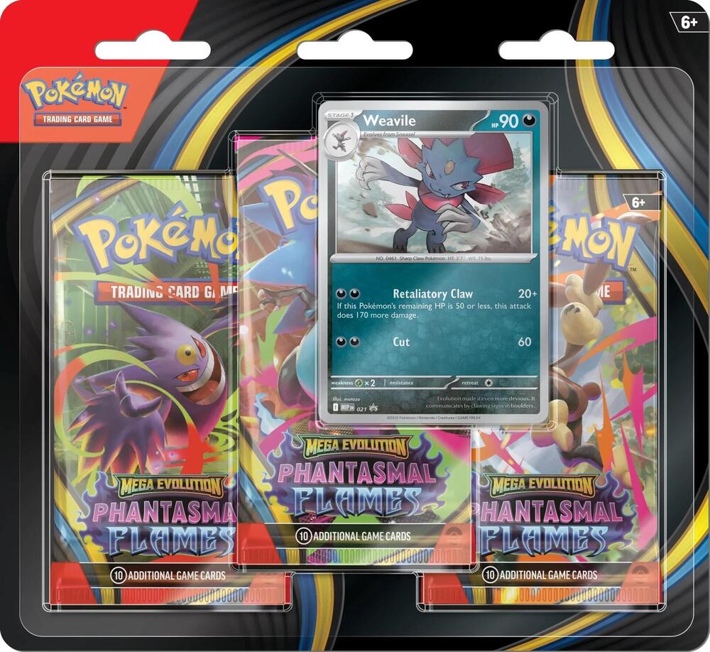 Pokémon TCG: Phantasmal Flames 3 Pack Blister [Weavile]
