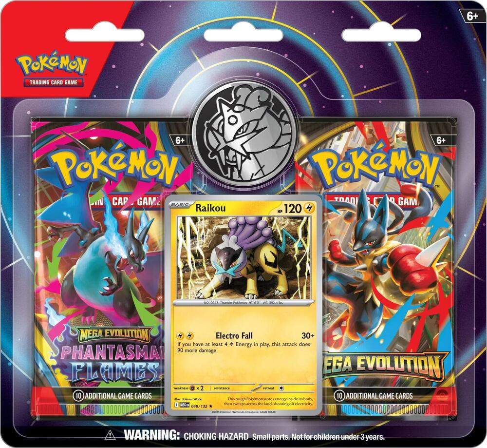 Pokémon TCG: Phantasmal Flames — 2-Pack Blister [Raikou] (3-tab)
